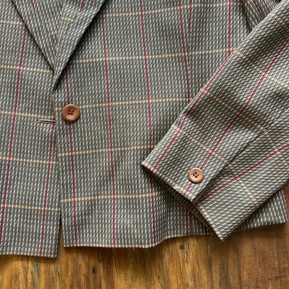 Vintage Pendleton Brown Plaid Skirt Set Wool Size 12 - Picture 8 of 15